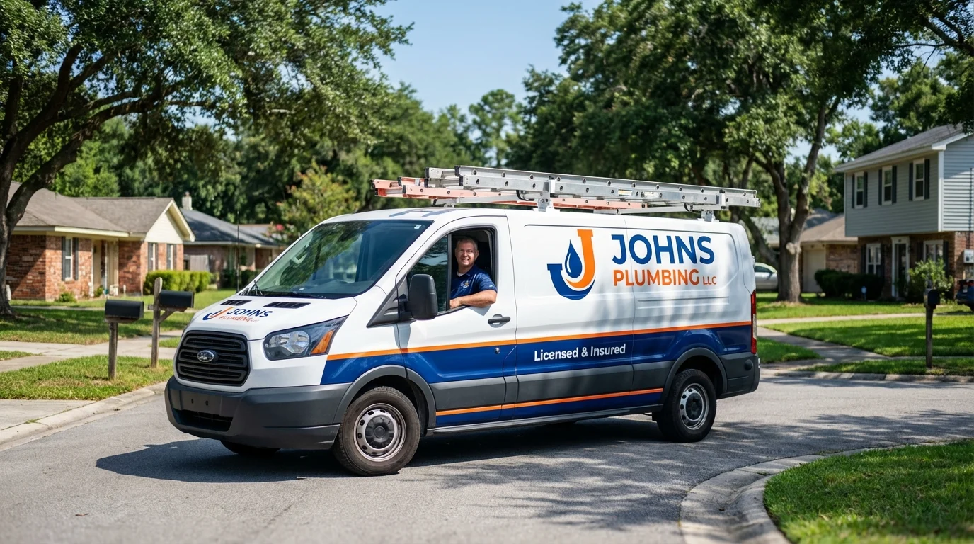 Johns Plumbing LLC service van in Elizabethtown, KY