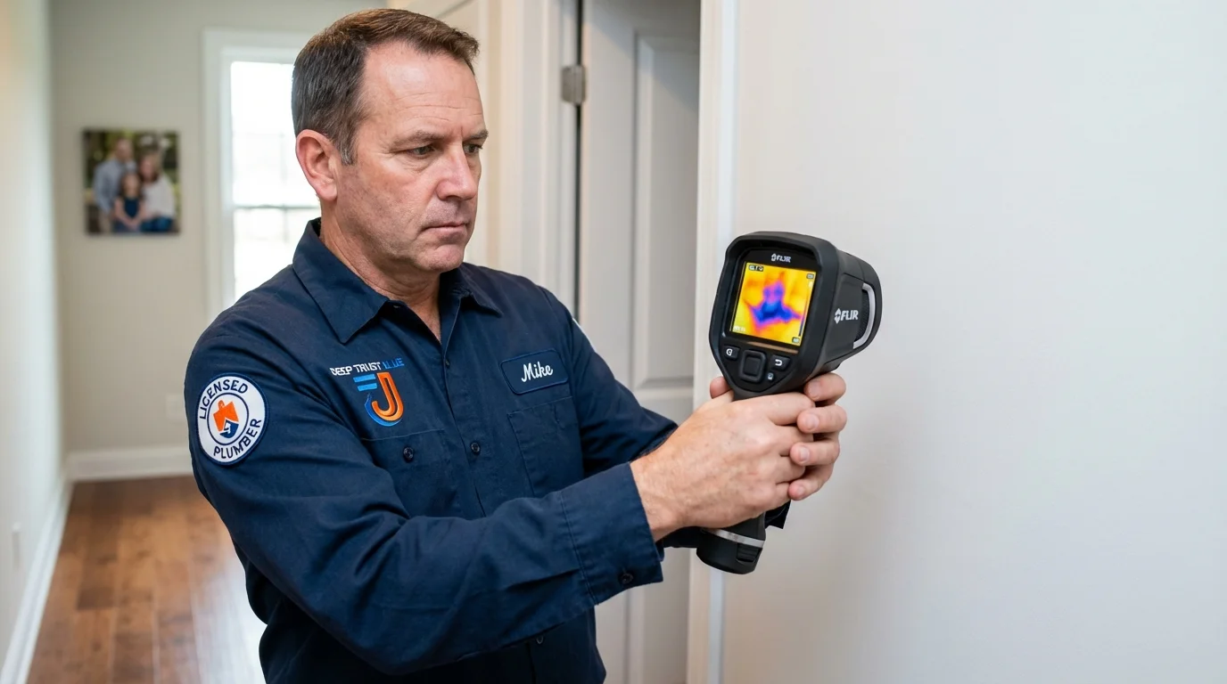 Thermal imaging leak detection by Johns Plumbing LLC in Elizabethtown